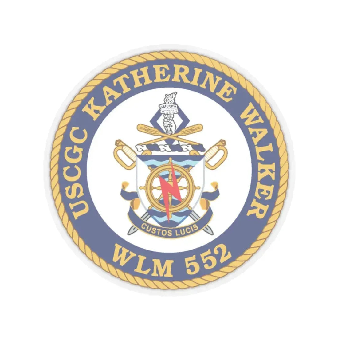 USCGC Kathrine Walker WLM 552 (U.S. Coast Guard) STICKER Vinyl Kiss-Cut Decal 3 Inch Transparent - The Sticker Space