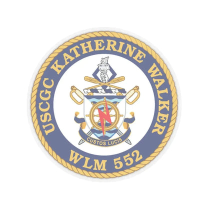 USCGC Kathrine Walker WLM 552 (U.S. Coast Guard) STICKER Vinyl Kiss-Cut Decal 3 Inch Transparent - The Sticker Space