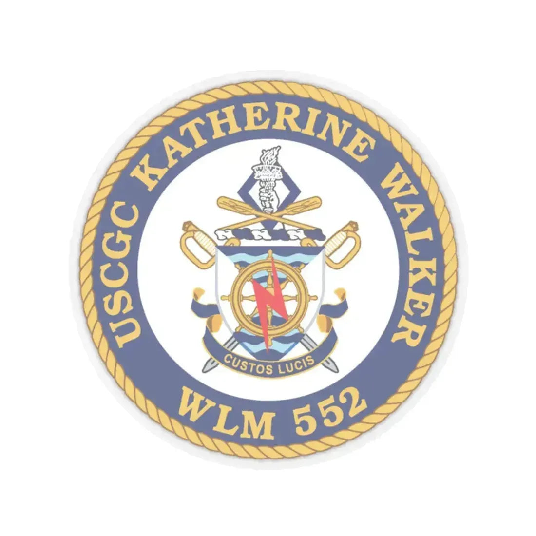 USCGC Kathrine Walker WLM 552 (U.S. Coast Guard) STICKER Vinyl Kiss-Cut Decal 3 Inch Transparent - The Sticker Space