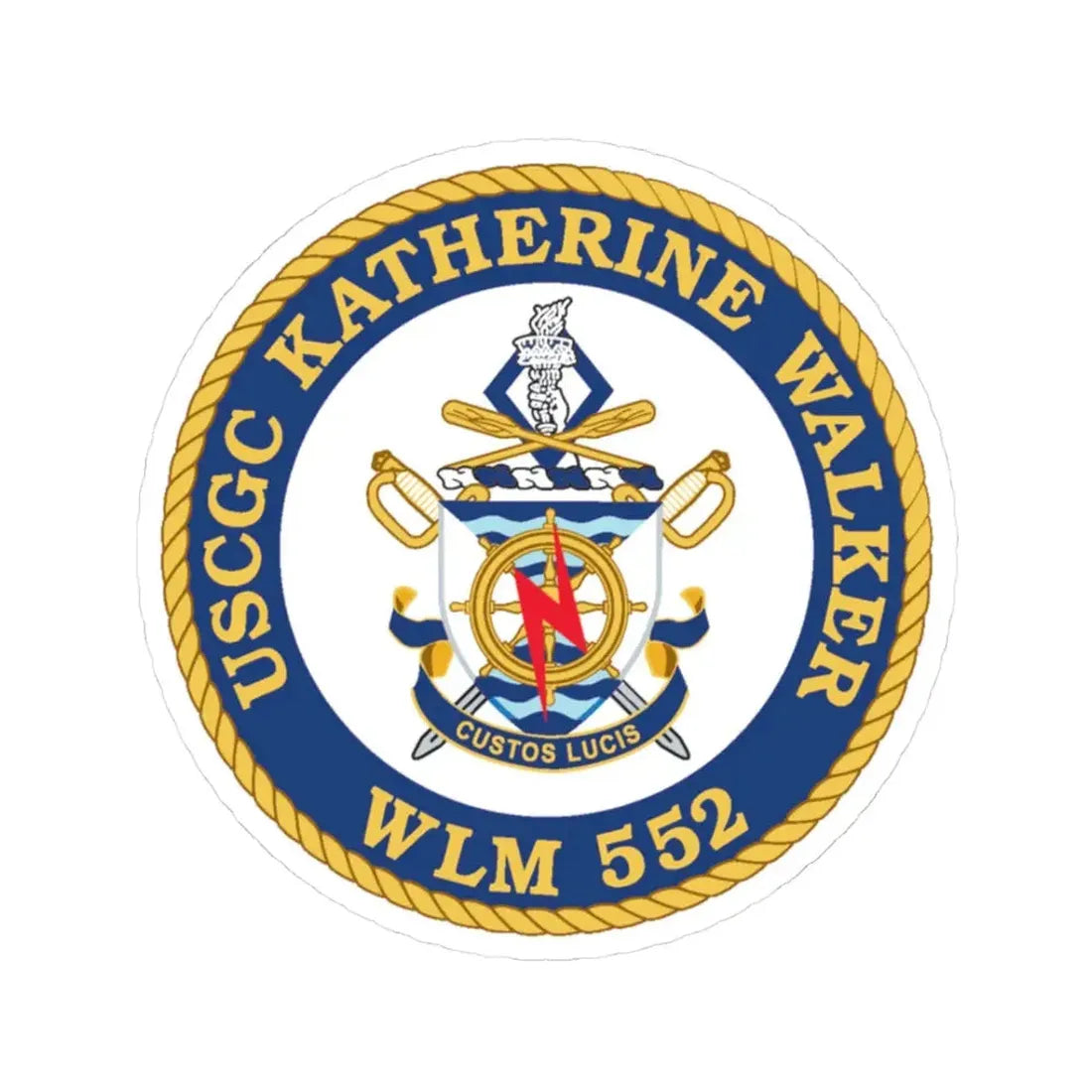 USCGC Kathrine Walker WLM 552 (U.S. Coast Guard) STICKER Vinyl Kiss-Cut Decal 3 Inch White - The Sticker Space