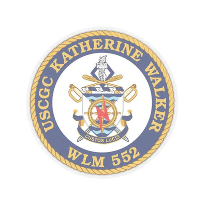 USCGC Kathrine Walker WLM 552 (U.S. Coast Guard) STICKER Vinyl Kiss-Cut Decal 4 Inch Transparent - The Sticker Space