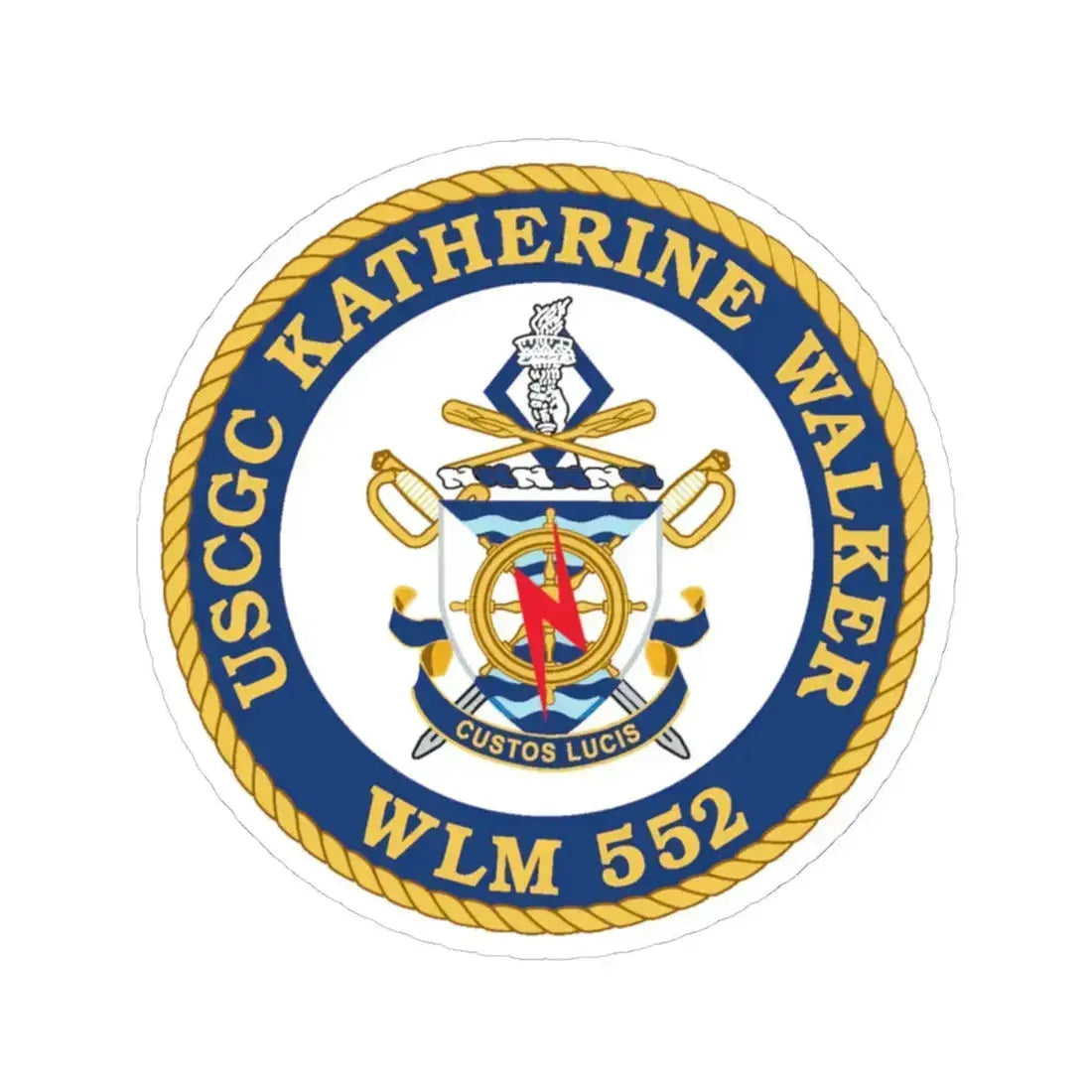 USCGC Kathrine Walker WLM 552 (U.S. Coast Guard) STICKER Vinyl Kiss-Cut Decal 4 Inch White - The Sticker Space
