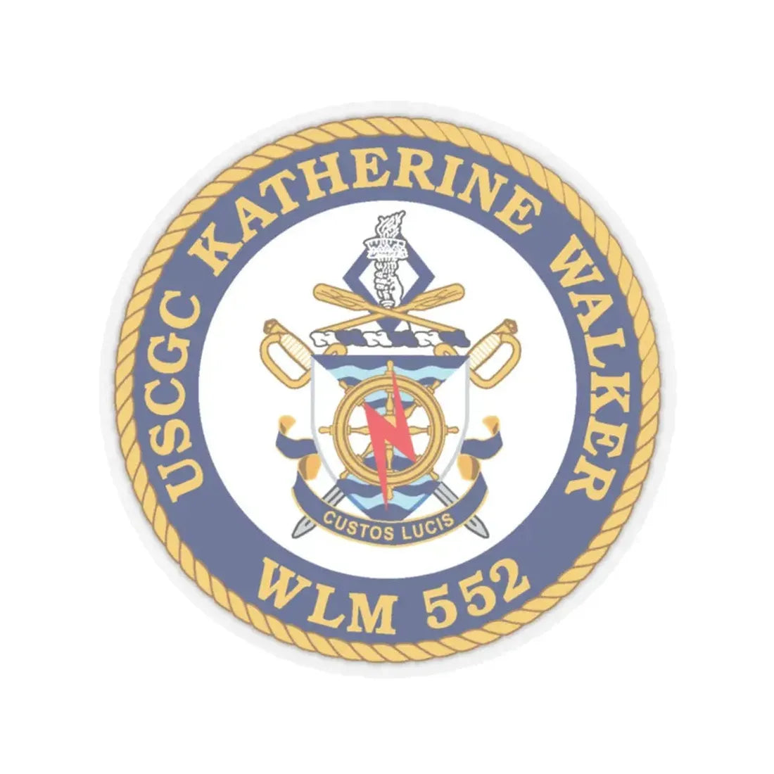 USCGC Kathrine Walker WLM 552 (U.S. Coast Guard) STICKER Vinyl Kiss-Cut Decal 6 Inch Transparent - The Sticker Space