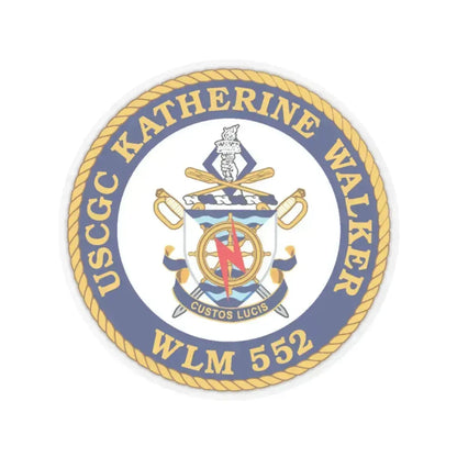 USCGC Kathrine Walker WLM 552 (U.S. Coast Guard) STICKER Vinyl Kiss-Cut Decal 6 Inch Transparent - The Sticker Space