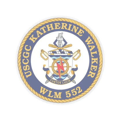 USCGC Kathrine Walker WLM 552 (U.S. Coast Guard) STICKER Vinyl Kiss-Cut Decal 6 Inch Transparent - The Sticker Space