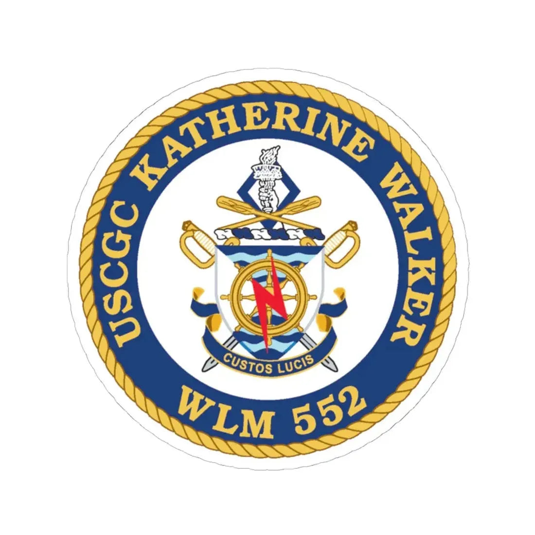 USCGC Kathrine Walker WLM 552 (U.S. Coast Guard) STICKER Vinyl Kiss-Cut Decal 6 Inch White - The Sticker Space
