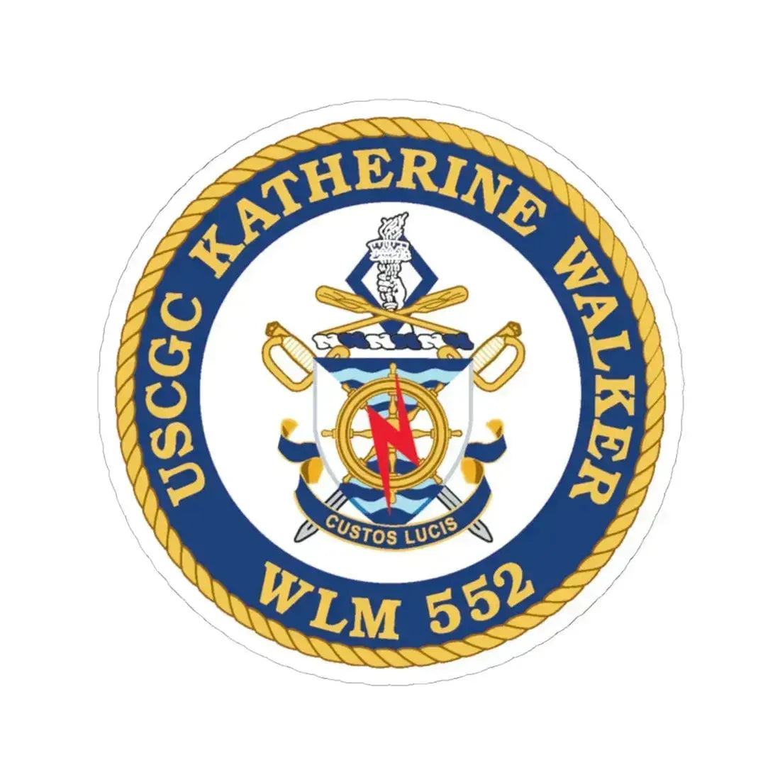 USCGC Kathrine Walker WLM 552 (U.S. Coast Guard) STICKER Vinyl Kiss-Cut Decal 6 Inch White - The Sticker Space