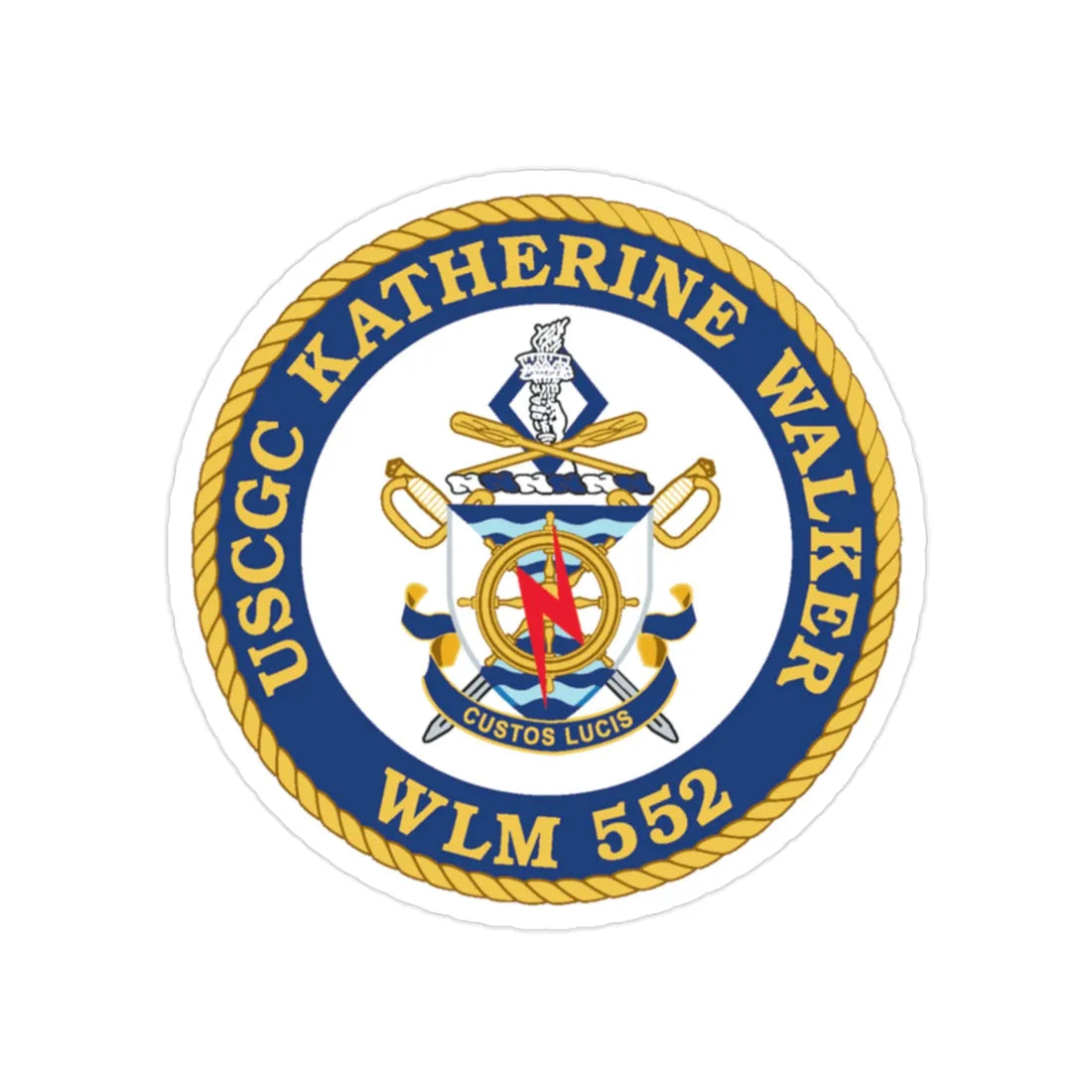 USCGC Kathrine Walker WLM 552 (U.S. Coast Guard) Transparent STICKER Die-Cut Vinyl Decal 2 Inch - The Sticker Space
