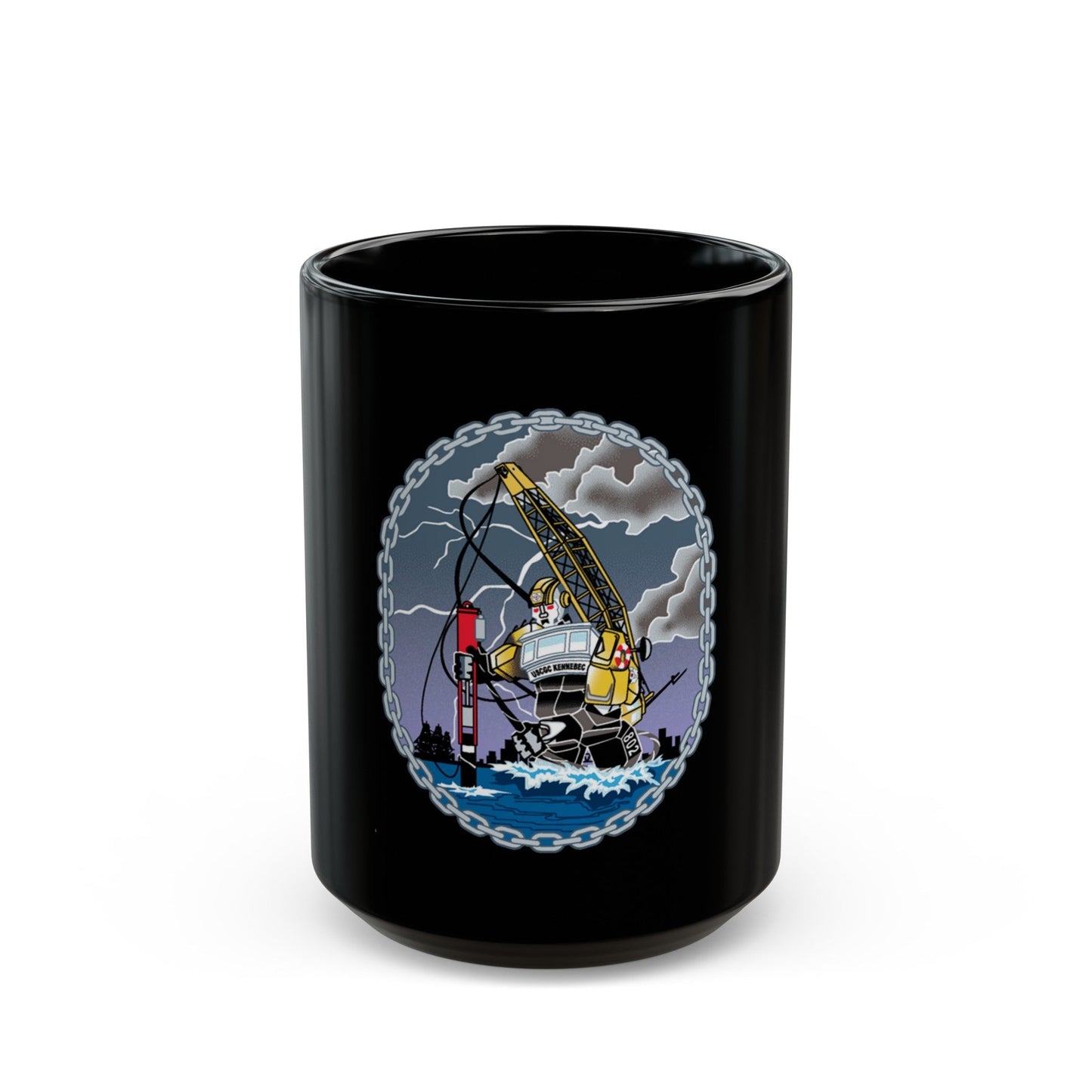 USCGC KENNEBEC (U.S. Coast Guard) Black Coffee Mug-15oz-The Sticker Space