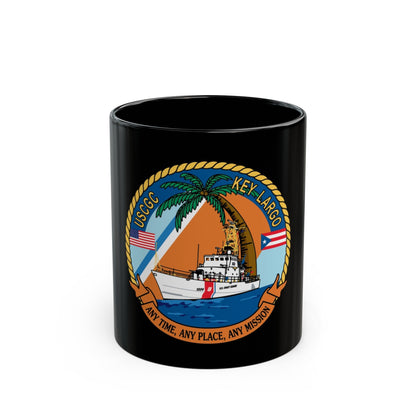 USCGC Key Largo WPB 1324 1 (U.S. Coast Guard) Black Coffee Mug-11oz-The Sticker Space