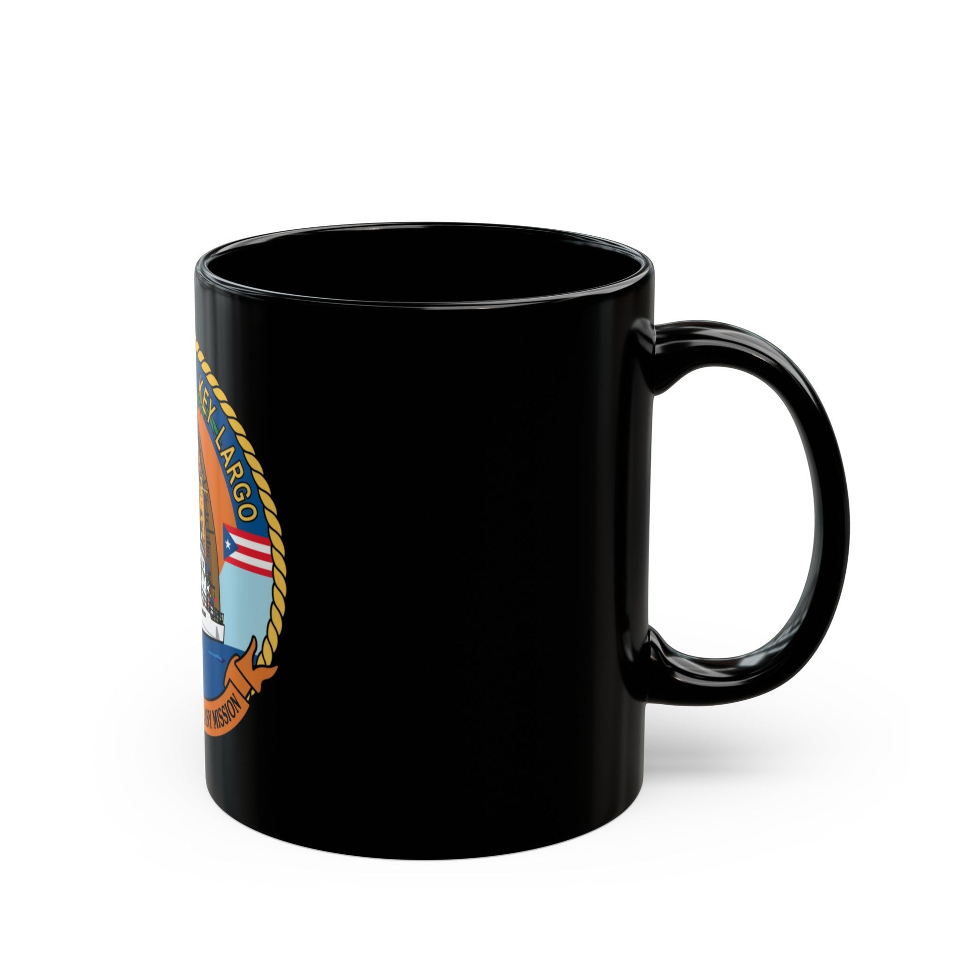 USCGC Key Largo WPB 1324 1 (U.S. Coast Guard) Black Coffee Mug-The Sticker Space