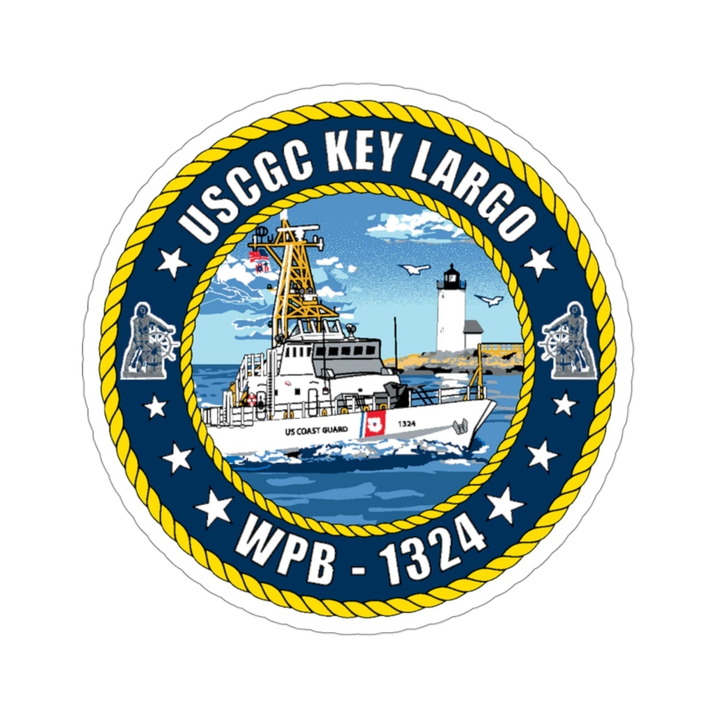 USCGC Key Largo WPB 1324 (U.S. Coast Guard) STICKER Vinyl Die-Cut Decal-3 Inch-The Sticker Space