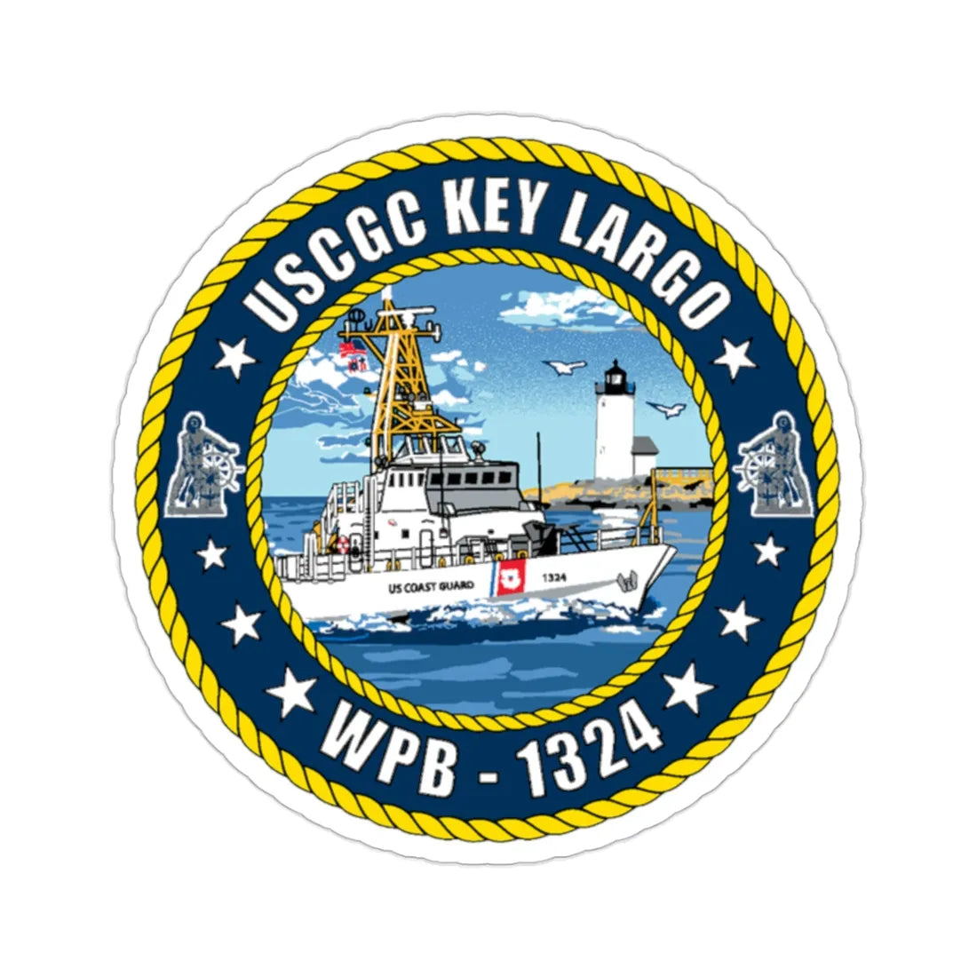 USCGC Key Largo WPB 1324 (U.S. Coast Guard) STICKER Vinyl Die-Cut Decal 2 Inch - The Sticker Space