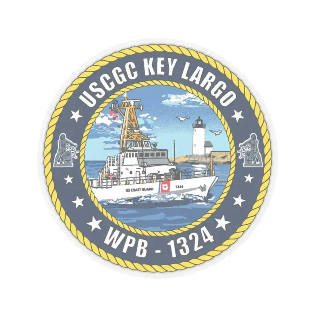 USCGC Key Largo WPB 1324 (U.S. Coast Guard) STICKER Vinyl Kiss-Cut Decal - The Sticker Space
