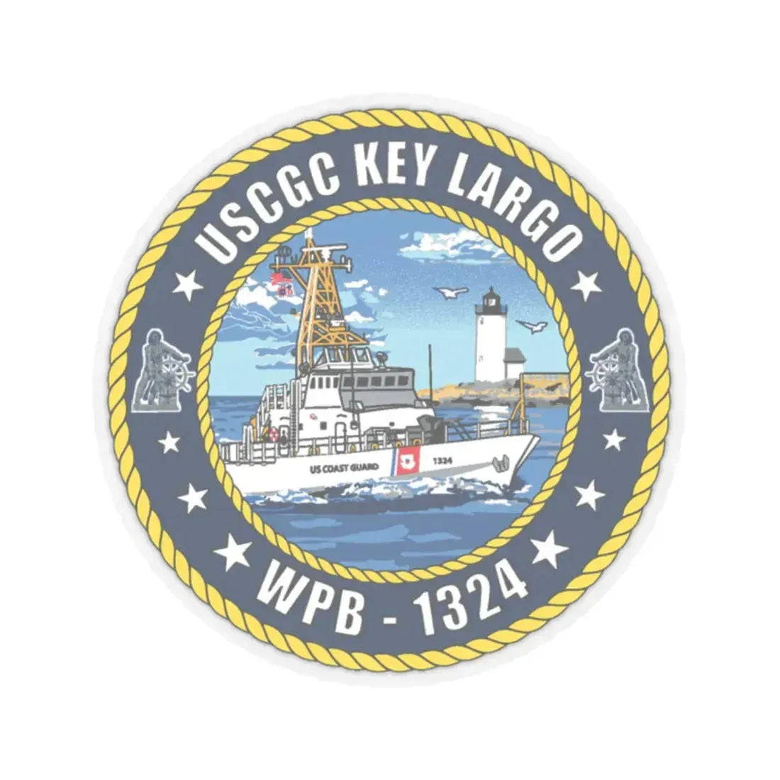 USCGC Key Largo WPB 1324 (U.S. Coast Guard) STICKER Vinyl Kiss-Cut Decal - The Sticker Space