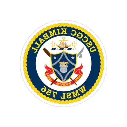 USCGC Kimball WMSL 756 (U.S. Coast Guard) REVERSE PRINT Transparent STICKER-3 Inch-The Sticker Space