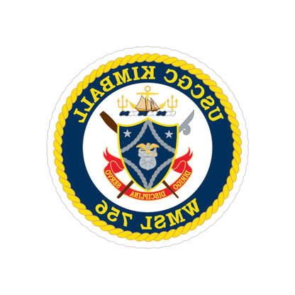 USCGC Kimball WMSL 756 (U.S. Coast Guard) REVERSE PRINT Transparent STICKER-4 Inch-The Sticker Space