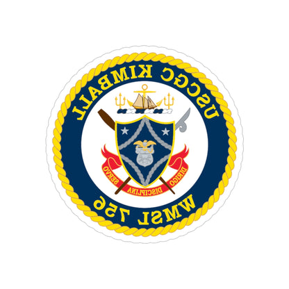 USCGC Kimball WMSL 756 (U.S. Coast Guard) REVERSE PRINT Transparent STICKER-5 Inch-The Sticker Space