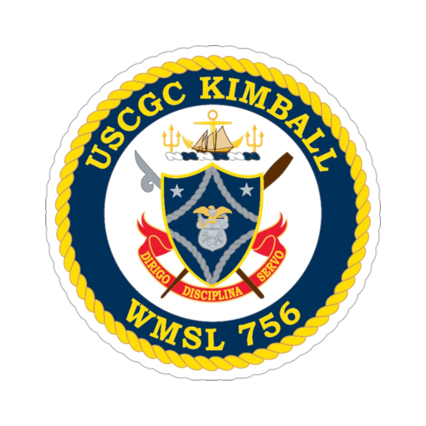 USCGC Kimball WMSL 756 (U.S. Coast Guard) STICKER Vinyl Die-Cut Decal-2 Inch-The Sticker Space