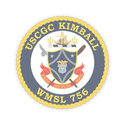 USCGC Kimball WMSL 756 (U.S. Coast Guard) STICKER Vinyl Kiss-Cut Decal 2 Inch Transparent - The Sticker Space