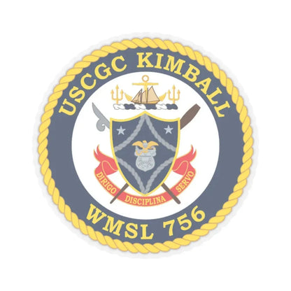 USCGC Kimball WMSL 756 (U.S. Coast Guard) STICKER Vinyl Kiss-Cut Decal 3 Inch Transparent - The Sticker Space