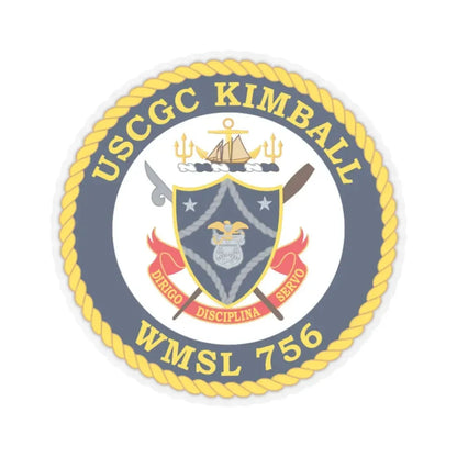 USCGC Kimball WMSL 756 (U.S. Coast Guard) STICKER Vinyl Kiss-Cut Decal 4 Inch Transparent - The Sticker Space