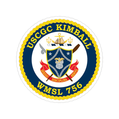 USCGC Kimball WMSL 756 (U.S. Coast Guard) Transparent STICKER Die-Cut Vinyl Decal 4 Inch - The Sticker Space