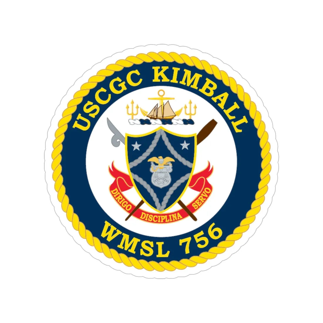 USCGC Kimball WMSL 756 (U.S. Coast Guard) Transparent STICKER Die-Cut Vinyl Decal 6 Inch - The Sticker Space