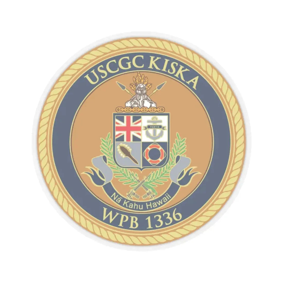 USCGC Kiska WPB 1336 (U.S. Coast Guard) STICKER Vinyl Kiss-Cut Decal 2 Inch Transparent - The Sticker Space