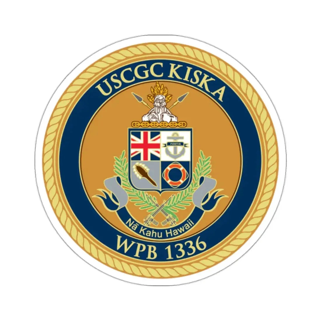 USCGC Kiska WPB 1336 (U.S. Coast Guard) STICKER Vinyl Kiss-Cut Decal 2 Inch White - The Sticker Space