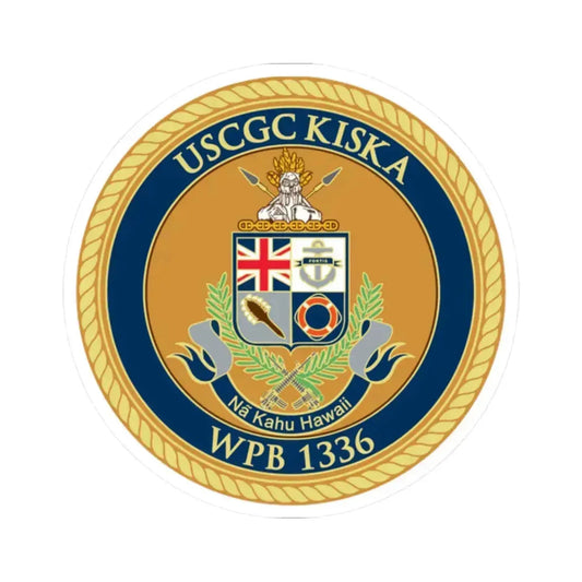 USCGC Kiska WPB 1336 (U.S. Coast Guard) STICKER Vinyl Kiss-Cut Decal 2 Inch White - The Sticker Space