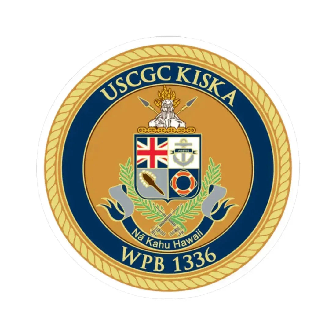 USCGC Kiska WPB 1336 (U.S. Coast Guard) STICKER Vinyl Kiss-Cut Decal 2 Inch White - The Sticker Space