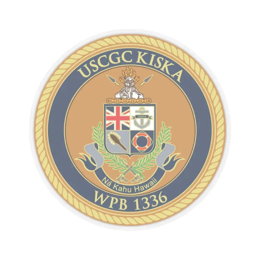 USCGC Kiska WPB 1336 (U.S. Coast Guard) STICKER Vinyl Kiss-Cut Decal 3 Inch Transparent - The Sticker Space