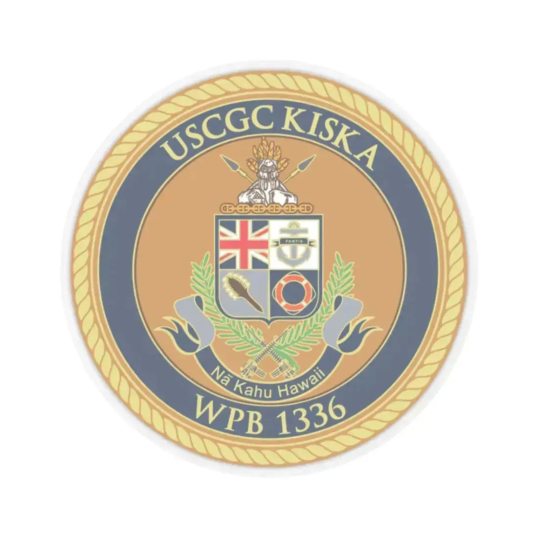 USCGC Kiska WPB 1336 (U.S. Coast Guard) STICKER Vinyl Kiss-Cut Decal 3 Inch Transparent - The Sticker Space