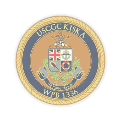 USCGC Kiska WPB 1336 (U.S. Coast Guard) STICKER Vinyl Kiss-Cut Decal 3 Inch Transparent - The Sticker Space