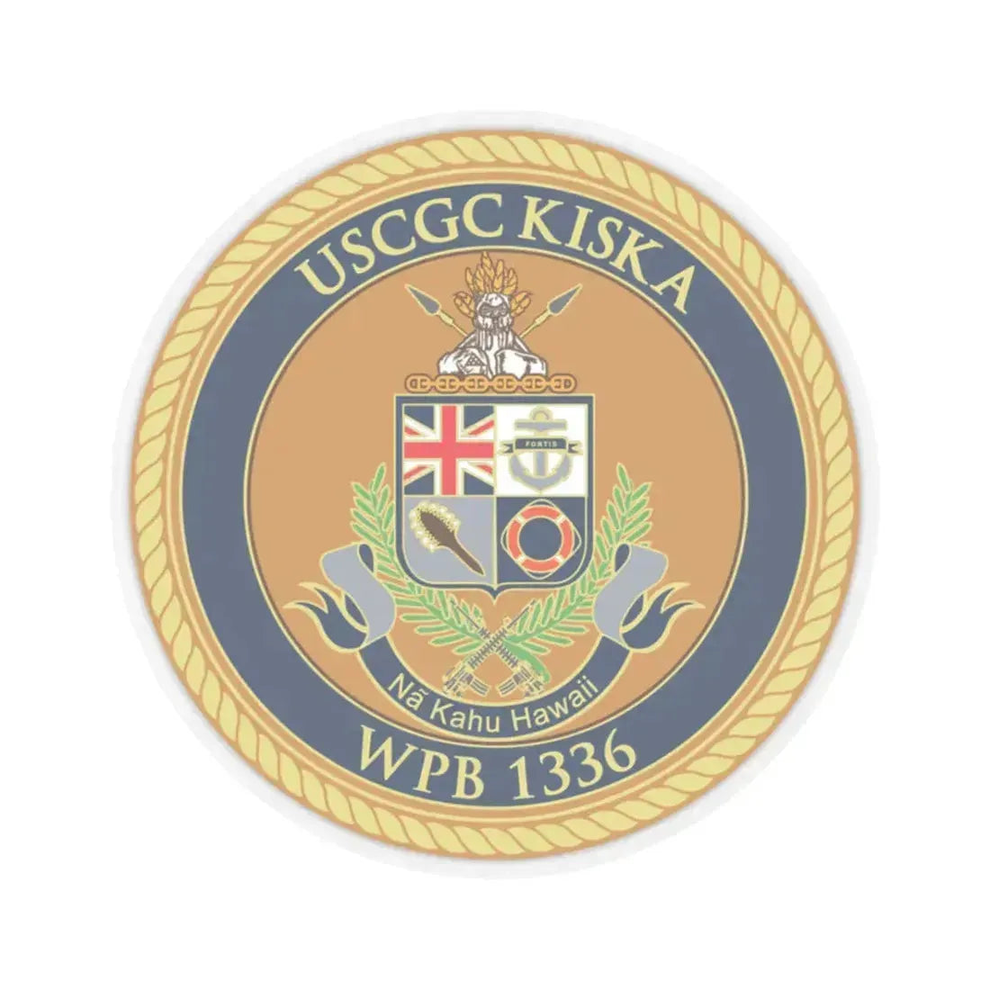 USCGC Kiska WPB 1336 (U.S. Coast Guard) STICKER Vinyl Kiss-Cut Decal 3 Inch Transparent - The Sticker Space