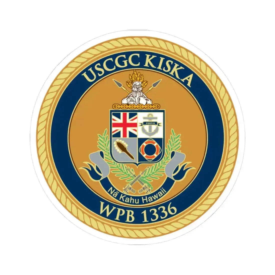 USCGC Kiska WPB 1336 (U.S. Coast Guard) STICKER Vinyl Kiss-Cut Decal 3 Inch White - The Sticker Space