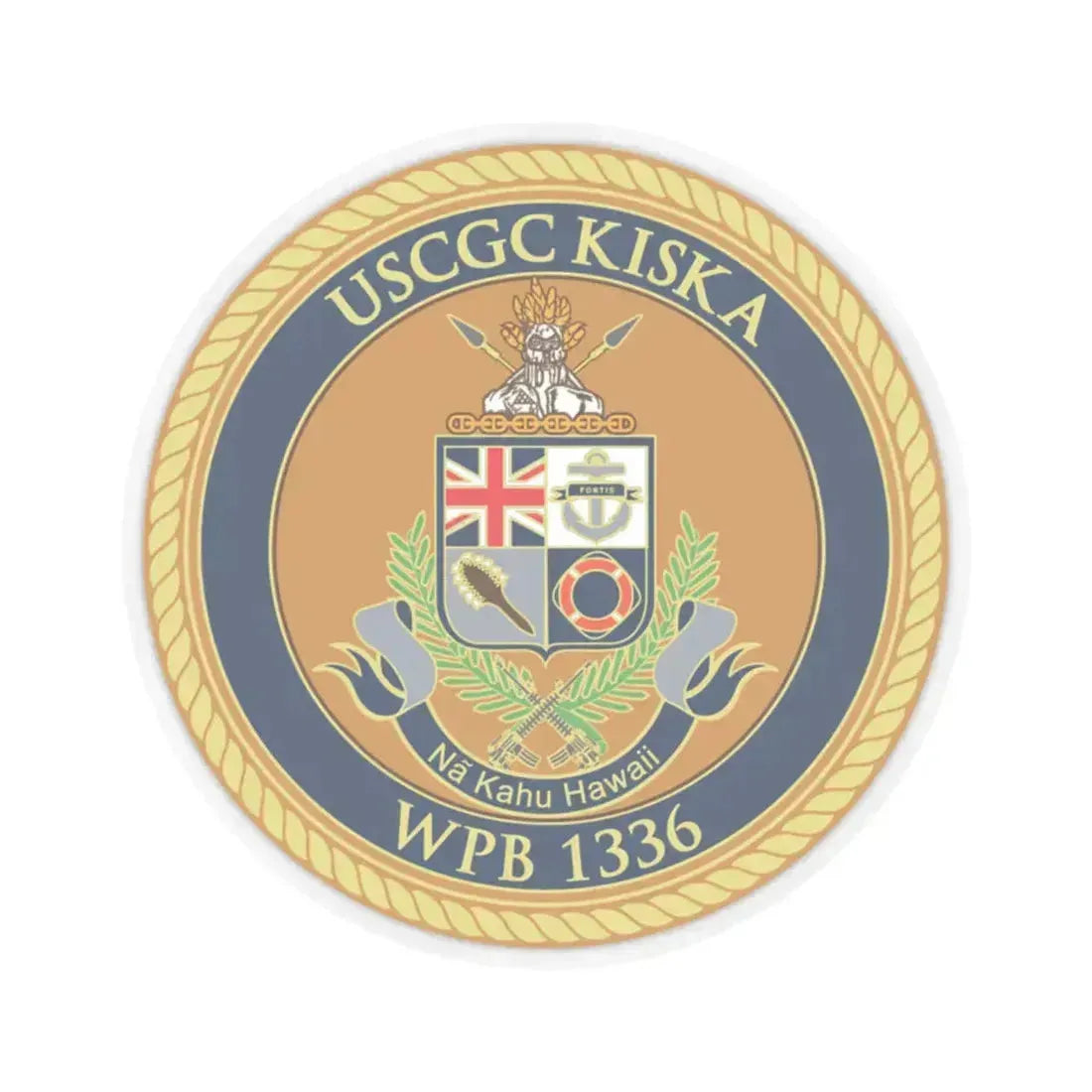 USCGC Kiska WPB 1336 (U.S. Coast Guard) STICKER Vinyl Kiss-Cut Decal 4 Inch Transparent - The Sticker Space