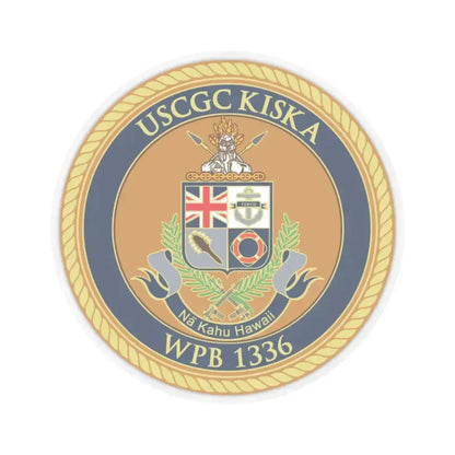 USCGC Kiska WPB 1336 (U.S. Coast Guard) STICKER Vinyl Kiss-Cut Decal 4 Inch Transparent - The Sticker Space