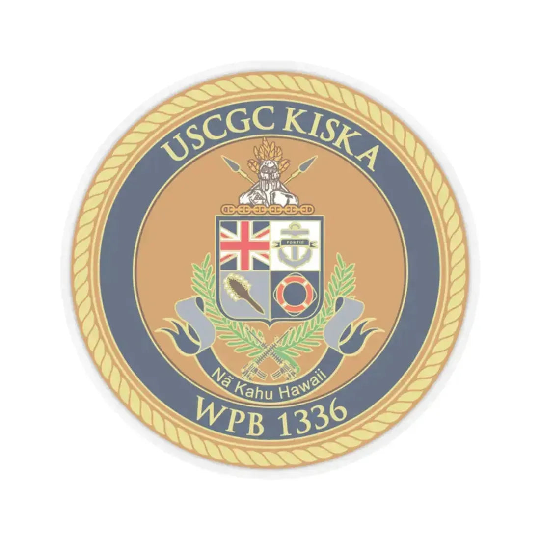 USCGC Kiska WPB 1336 (U.S. Coast Guard) STICKER Vinyl Kiss-Cut Decal 4 Inch Transparent - The Sticker Space