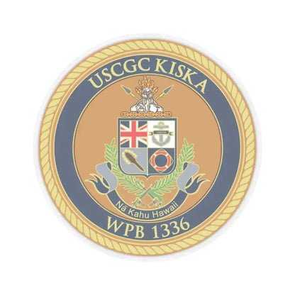 USCGC Kiska WPB 1336 (U.S. Coast Guard) STICKER Vinyl Kiss-Cut Decal 4 Inch Transparent - The Sticker Space
