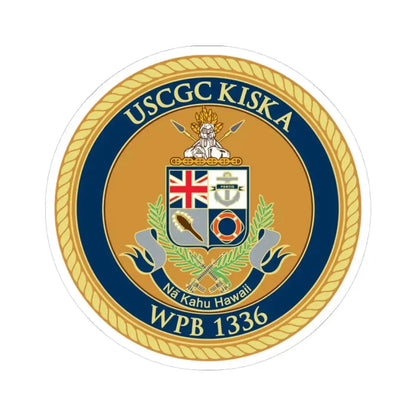 USCGC Kiska WPB 1336 (U.S. Coast Guard) STICKER Vinyl Kiss-Cut Decal 4 Inch White - The Sticker Space
