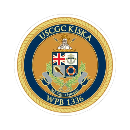 USCGC Kiska WPB 1336 (U.S. Coast Guard) STICKER Vinyl Kiss-Cut Decal 6 Inch White - The Sticker Space