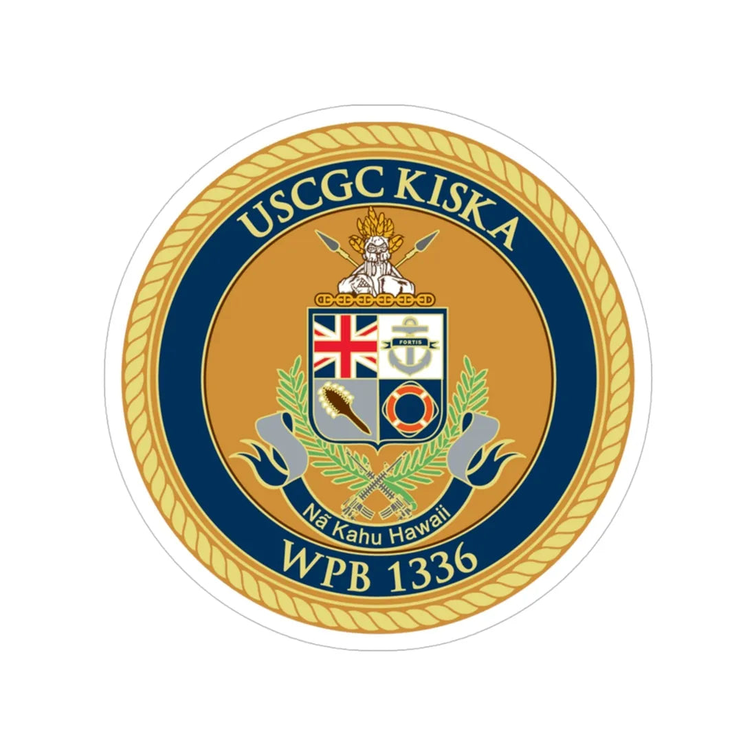 USCGC Kiska WPB 1336 (U.S. Coast Guard) Transparent STICKER Die-Cut Vinyl Decal 4 Inch - The Sticker Space