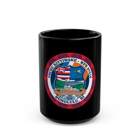 USCGC Kittiwake WPB 87316 (U.S. Coast Guard) Black Coffee Mug-15oz-The Sticker Space