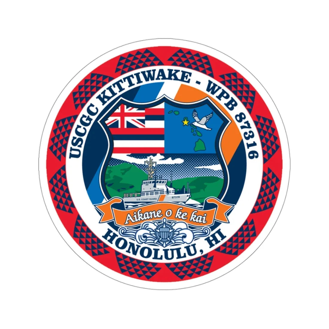 USCGC Kittiwake WPB 87316 (U.S. Coast Guard) STICKER Vinyl Die-Cut Decal 3 Inch - The Sticker Space