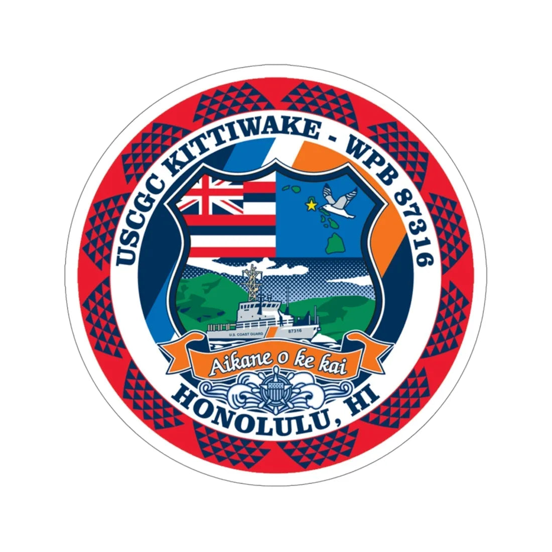 USCGC Kittiwake WPB 87316 (U.S. Coast Guard) STICKER Vinyl Die-Cut Decal 4 Inch - The Sticker Space