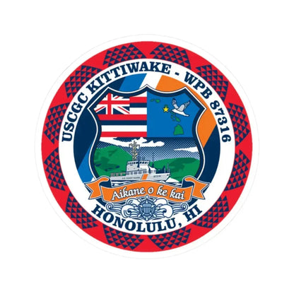 USCGC Kittiwake WPB 87316 (U.S. Coast Guard) STICKER Vinyl Kiss-Cut Decal 2 Inch White - The Sticker Space