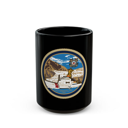 USCGC Liberty Boat (U.S. Coast Guard) Black Coffee Mug-15oz-The Sticker Space