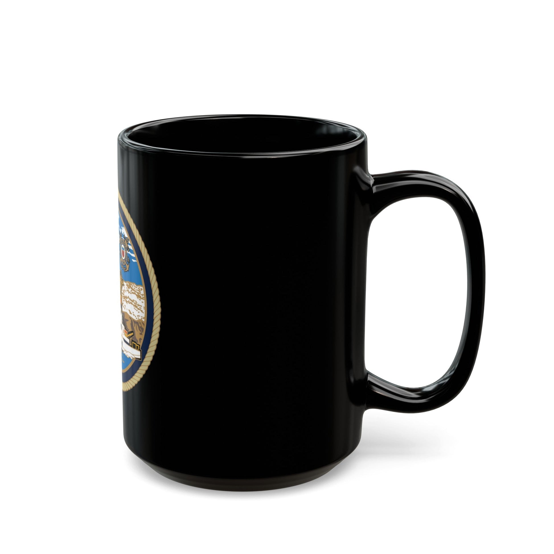 USCGC Liberty Boat (U.S. Coast Guard) Black Coffee Mug-The Sticker Space